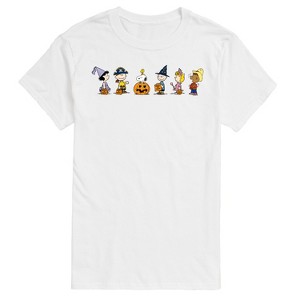 Men's - Peanuts - Halloween Line Art Short Sleeve Graphic T-Shirt - 1 of 4