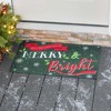 Evergreen Merry & Bright Embossed Indoor Outdoor Doormat Home Decor - 2 of 2