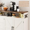Farmhouse Buffet Cabinet with Drawers & Open Shelf, Sideboard with Storage - 3 of 4