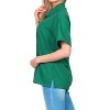 LA LEELA Womens Summer's Casual Blouse Shirt Blouses Short Sleeve Button Up Dress Tops Tee Shirts Coverup Hawaiian Dresses for Women - 2 of 4