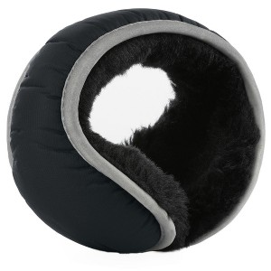 INSPIRE CHIC Gender Neutral Winter Outdoor Behind Hair Faux Coral Fleece Foldable Soft Warm Earmuff - 1 of 4