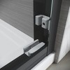 Sliding Shower Glass Door Semi Frameless Shower Door With 304 Stainless Steel Handles Clear Tempered Glass - 3 of 4