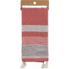 PRIMITIVES BY KATHY 28.0 Inch Holiday Season Dish Towel Tassels Overeating Kitchen Towel - 2 of 3