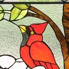 Chloe Lighting Hibiscus Cardinal Tiffany-Style Animal Stained Glass Window Panel 25`` Height - 4 of 4