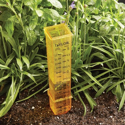Taylor Yellow 2-in-1 Rain and Sprinkler Gauge