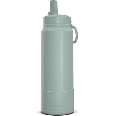 Hydrapeak Sport Stainless Steel Insulated Water Bottle With Spill Proof Straw Lid And Matching Rubber Sport Boot