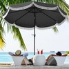 Outsunny 9FT Patio Umbrella, UPF 30+ Outdoor Market Umbrella, Vented Patio Table Umbrella with Crank, 8 Ribs, Push Button Tilt - 2 of 4