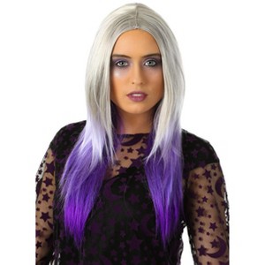 HalloweenCostumes.com  Women Womens Purple And Grey Ombre Wig, Purple/White - 1 of 1