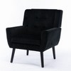 Okak Modern Upholstered Arm Accent Chair With Black Legs,Comfy Lounge Chair for Living Room,Bedroom,Apartment - 2 of 4