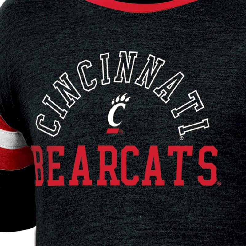NCAA Cincinnati Bearcats Girls&#39; Short Sleeve Striped Shirt, 3 of 4