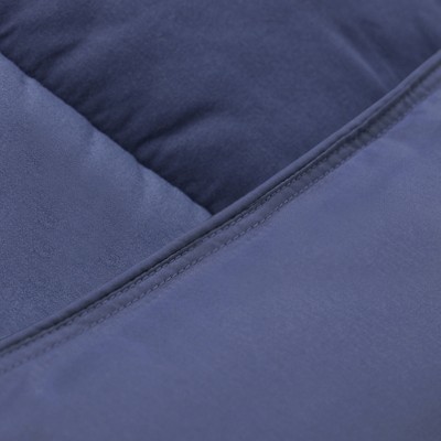 King Navy Blue Reversible Down Alternative Microfiber Comforter