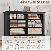 6 Dresser for Bedroom, 47" Wide Drawer Dresser with Storage Freestanding, Wooden Closet Storage Chest for Living Room, Bedroom, Entryway - 3 of 4