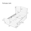 Full Size 51" High Headboard Wingback Linen Upholstered Bed No Box Spring Needed, Gray - 3 of 3