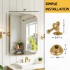 Wooakway 32"/36"H Rectangle Bathroom Mirror with Pivoting Design Metal Frame for Vanity Living Room Bedroom Entryway Black/Gold - 4 of 4