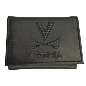 Evergreen NCAA Virginia Cavaliers Black Leather Trifold Wallet Officially Licensed with Gift Box - 1 of 1