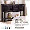 ORRD 48" Retro Solid Wood Sideboard w/2 Drawers & Cabinets - Dining Buffet Cabinet for Kitchen, Living Room（Antique Gray） - 4 of 4