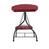 Emma and Oliver 3-Seat Outdoor Steel Converting Patio Swing and Bed Canopy Hammock - 3 of 4