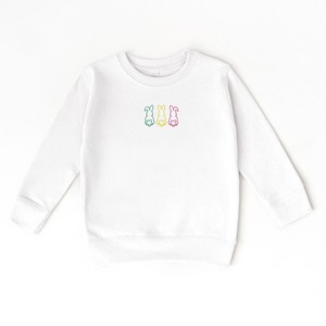 The Juniper Shop Embroidered Easter Bunny Outline Toddler Sweatshirt - 1 of 4