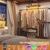Aheaplus 87-In Heavy-Duty Garment Rack with Wooden Shelves, Pipe Closet Organizer with 4 Hanging Rods - 4 of 4