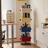 Kumasinova 52.3"H On-Trend 4-Box Bookshelf,Vertical Corner Toy Storage Organizer for Kids,Bedside Book Shelves with Metal Frame - 3 of 4