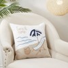 Saro Lifestyle Beachy Daydreams Down Filled Throw Pillow, Beige, 18"x18" - 3 of 3