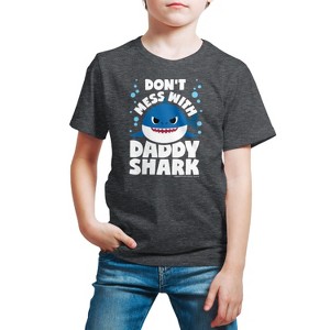 Boys' - Baby Shark - Don't Mess With Dadday Shark Short Sleeve Graphic T-Shirt - 1 of 4