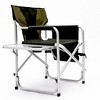 Sevobal Outdoor Portable Chairs 2PCS Padded Folding Chair Set with Side Table and Storage Pockets for Patio Garden Deck, Green, 34.83"*18.9"*31.5" - 4 of 4