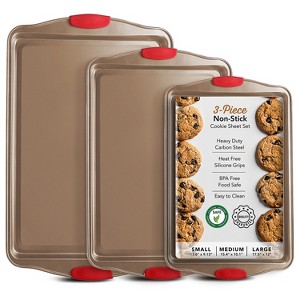 JoyTable Baking Sheet Set, Nonstick Steel Cookie Sheets for Oven Use, BPA-Free Baking Tray - 1 of 4