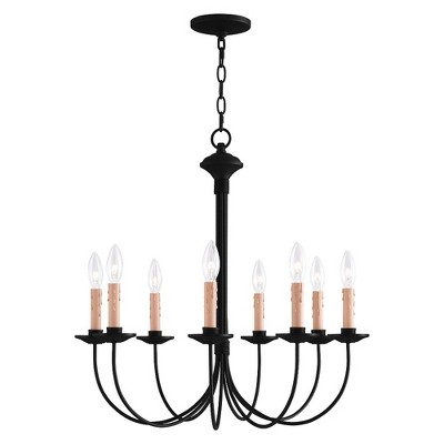 Livex Lighting Heritage 8 - Light Chandelier in  Black