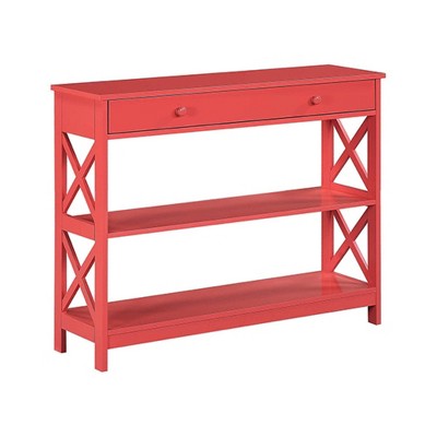 Vtec Trading Coral Red Engineered Wood Console Table