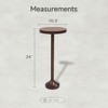 COZAYH Small Pedestal Round End Table, Living Room Furniture, Light Espresso - 3 of 4