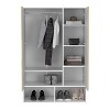 Depot E-Shop Armoire, Double Door Cabinets, Five Shelves, Hanging Rod, Two Open Shelves - 3 of 4