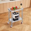 VEVOR Stainless Steel Work Table 30 x 18 x 34 Inch, 700 LBS Load Capacity with 4 Wheels, 3 Adjustable Height Levels, Silver - 2 of 4