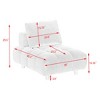30 inches long, Teddy Sofa Fabric, with spacious and comfortable seat, for Apartment Office Living Room -Beige - 3 of 4