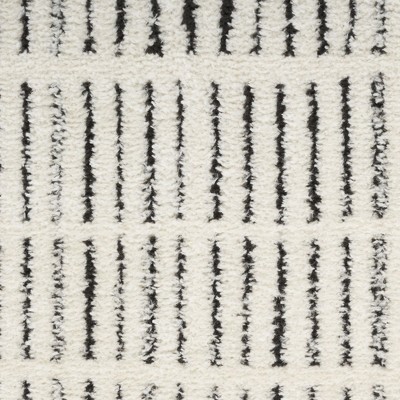Nourison Cozy Modern Abstract Indoor Area Rug Ivory Black 3'11"x5'11"