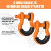 Recovery Gear Kit Including 10 Ton Snatch Block Pulley with Winch Line Dampener, 3/4" d Ring Shackles, 3" x 20' Tow Strap , 3" X8' Tree Saver Strap - 4 of 4