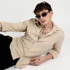 Campus Sutra Men Men's Beige Ripple Box Shirt - 2 of 4