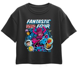 Girls' - Marvel - Fantastic Four Galactus Comic Cover Short Sleeve Boxy Graphic T-Shirt - 1 of 1