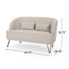 NicBex Small Modern Loveseat Sofa Upholstered Comfy Fabric 2 Seater Couch with Metal Legs for Living Room,Apartment - 3 of 4