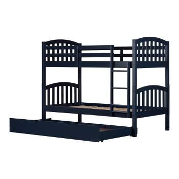 Asten Kids' Bunk Beds with Trundle Blue - South Shore