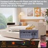 Twin/Full Size Upholstered Daybed with Storage Armrests, Trundle and Latest Integrated Bluetooth Audio System - ModernLuxe - 4 of 4