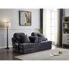TiramisuBest Floor Couch, Convertible Floor Sofa Bed with Pillow, Chenille Fabric Compression Futon Couch Sleeper for Living & Bedroom, Gray - 4 of 4