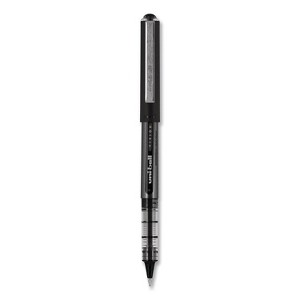 uni-ball VISION Roller Ball Pen Stick Bold 1 mm Black Ink Black Barrel Dozen 70128 - 1 of 4