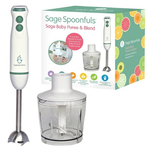 Sage Spoonfuls 2-in-1 Baby Food Maker, Baby Food Processor and Immersion  Blender - White - 3pc