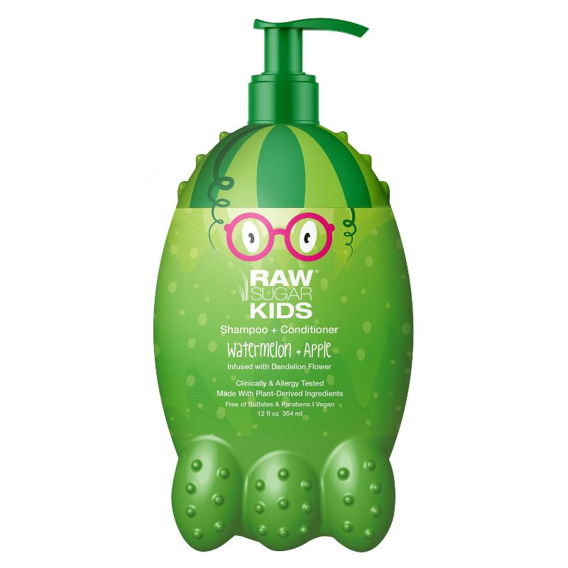 Raw Sugar Kids&#39; 2-in-1 Watermelon + Apple Shampoo &#38; Conditioner - 12 fl oz, 1 of 11