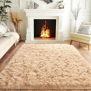 Soft Shag Area Rug 6x9 for Living Room or Bedroom, Fluffy Non-Slip Plush Carpet, Cozy Fuzzy Indoor Rug for Kids Room - 1 of 4