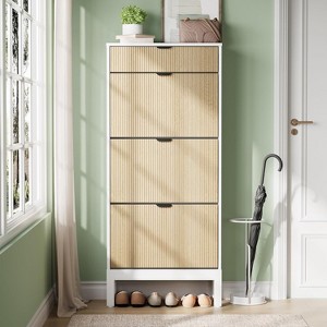 Shoe Storage Organizer with 3 Flip Drawers - 1 of 4