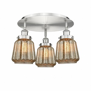 Chatham - 3 Light Flush Mount In Art Deco Style-8 Inches Tall and 18.25 Inches Wide - 1 of 1