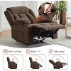Recliner Chair, Manual Reclining Sofa with Massage and Heat, Comfy Overstuffed Rocking Chair with Side Front Pockets and Cup Holder for Living Room - 3 of 4