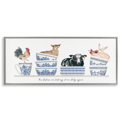 Stupell Industries Farmhouse Dirty Dishes, 30" x 13"